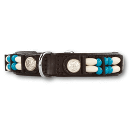 Håndlavet læder design halsnånd med indianer smykker